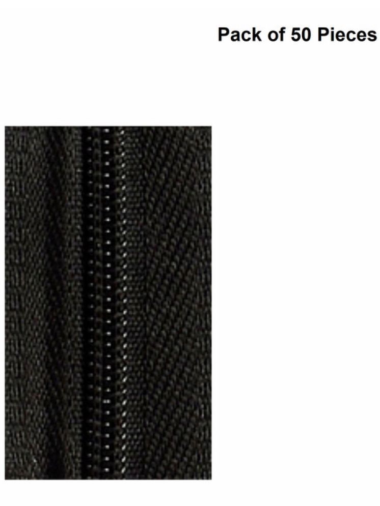     			Jyoti Zipper - CFC Size 3 - Color 1 (50 Zips of 8 Inches) Open-Ended, Ideal for Tailoring, Crafts, Fashion, Dressmaking | Zips Used in Stitching, Sewing, Pants, Bags - Pack of 50 Pieces