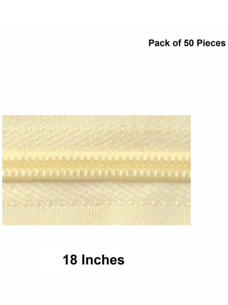     			Jyoti Zipper - Concealed Size 3 - Color 3 (50 Zips of 18 Inches), Open-Ended, Ideal for Tailoring, Crafts, Fashion, Dressmaking | Zips Used in Stitching, Sewing, Pants, and Bags - Pack of 50 Pieces