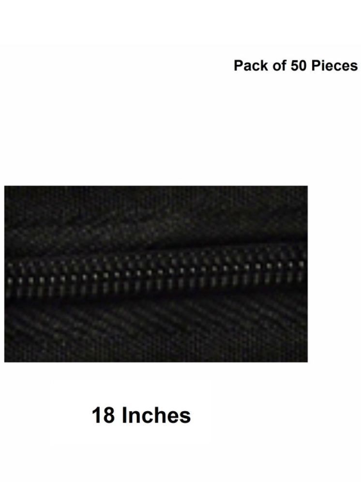     			Jyoti Zipper - Concealed Size 3 - Color 1 (50 Zips of 18 Inches) Open-Ended, Ideal for Tailoring, Crafts, Fashion, Dressmaking | Zips Used in Stitching, Sewing, Pants, Bags - Pack of 50 Pieces