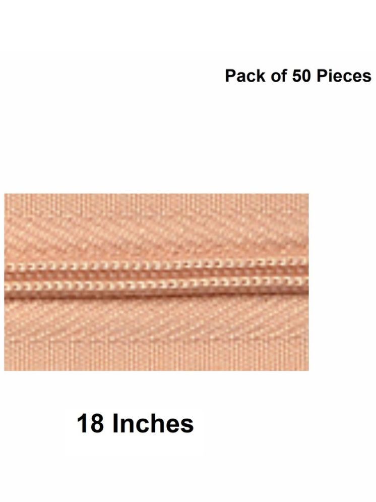     			Jyoti Zipper - Concealed Size 3 - Color 6 (50 Zips of 18 Inches) Open-Ended, Ideal for Tailoring, Crafts, Fashion, Dressmaking | Zips Used in Stitching, Sewing, Pants, Bags - Pack of 50 Pieces