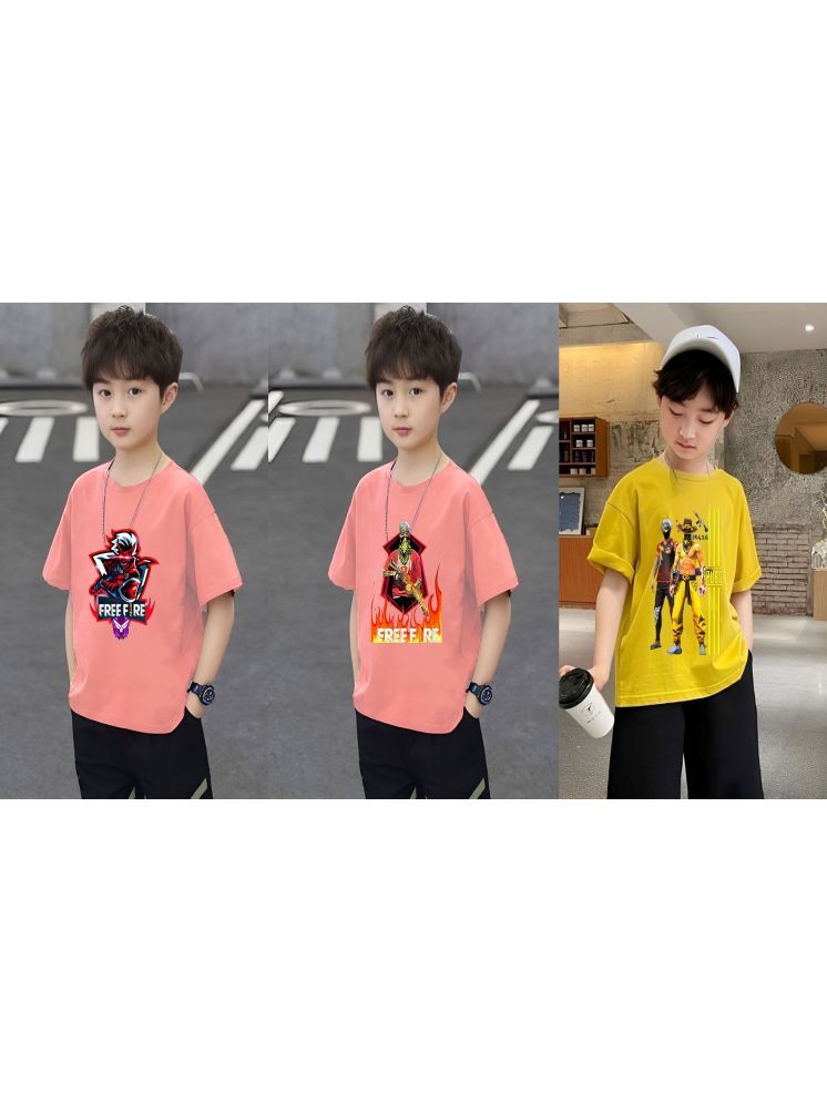     			Kintu Parantu Pack of 3 Polyester T-Shirt For Boys ( Multicolor8 )