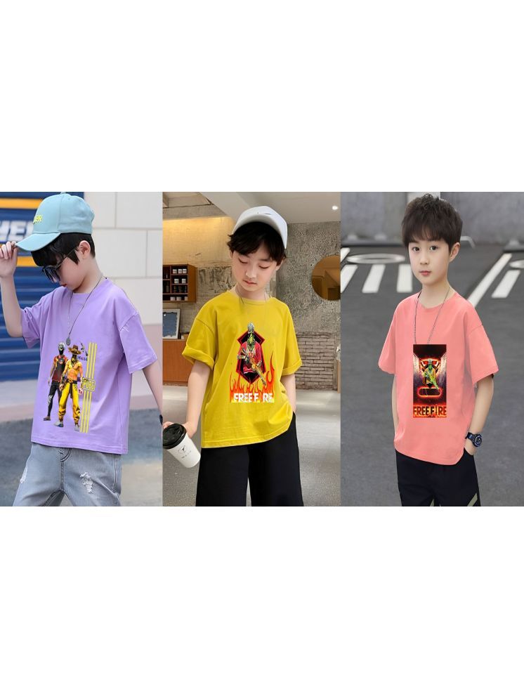     			Kintu Parantu Pack of 3 Polyester T-Shirt For Boys ( Multicolor1 )