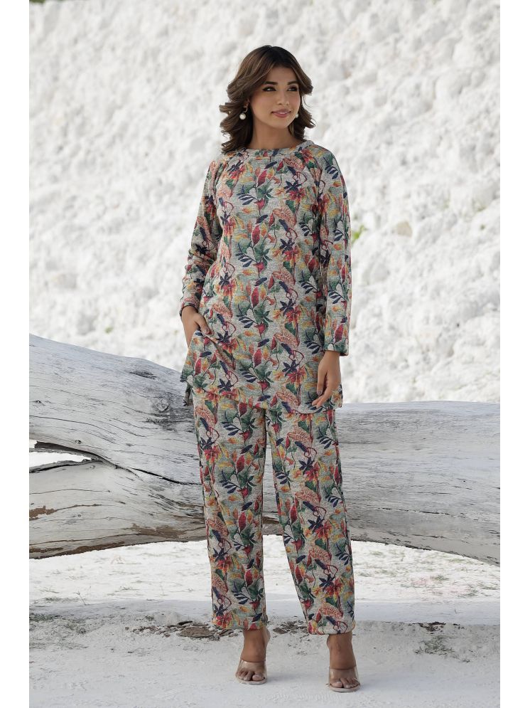     			Label Flavia Multi Color Printed Pant Top Set