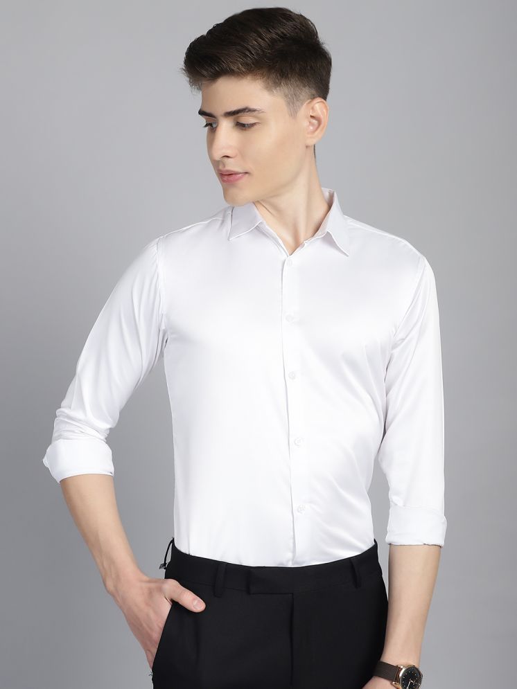     			MAJESTIC MAN Polyester Slim Fit Full Sleeves Men's Formal Shirt - White ( Pack of 1 )