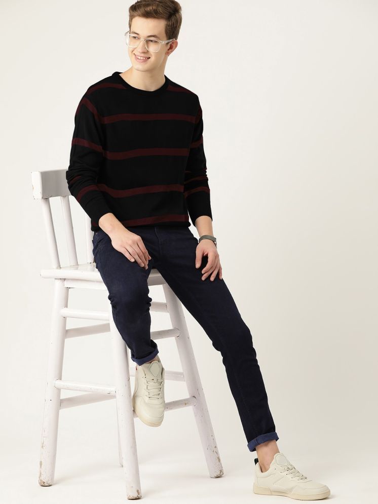     			Merriment Woollen Blend Round Neck Men's Full Sleeves Pullover Sweater - Black ( Pack of 1 )