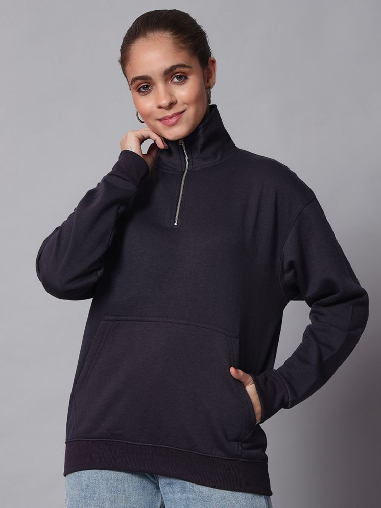     			OBAAN Fleece Women's Non Hooded Sweatshirt ( Grey )