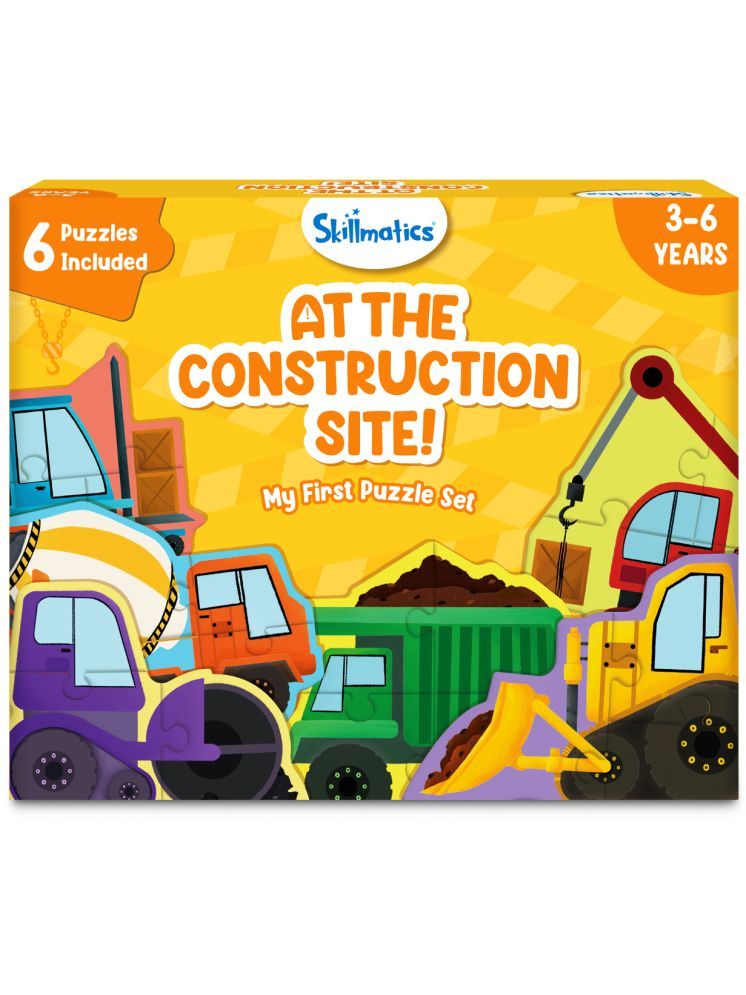     			Skillmatics My First Puzzle Set - 21 Piece Construction Vehicles Jigsaw & Toddler Puzzles, Educational Toy for Boys & Girls, Gifts for Kids Ages 3, 4, 5, 6