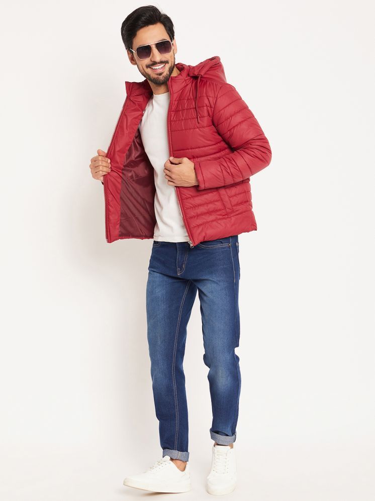     			VERO AMORE Polyester Men's Quilted & Bomber Jacket - Maroon ( Pack of 1 )