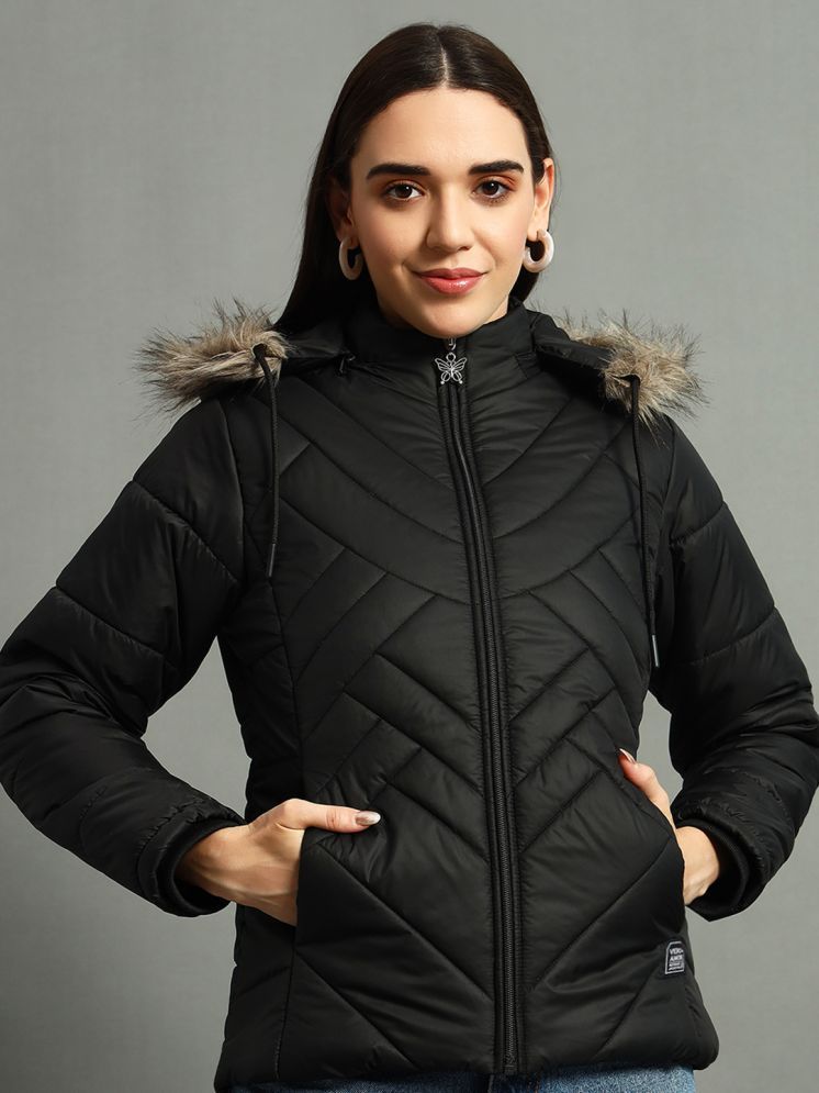     			VERO MODERNO - Polyester Black Quilted/Padded Jackets