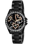 Cosmic Black Metal Analog Womens Watch