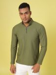 Rigo Pack of 1 Cotton Slim Fit Men's T-Shirt ( Olive )