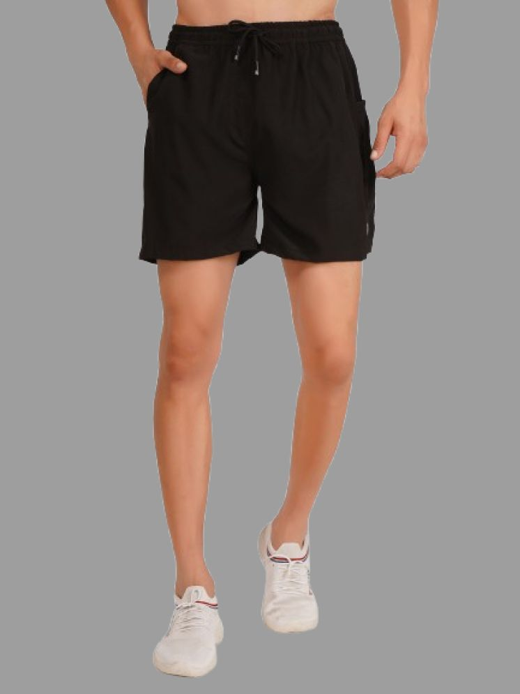     			CALTUS FASHION Black Cotton Men's Running Shorts ( Pack of 1 )