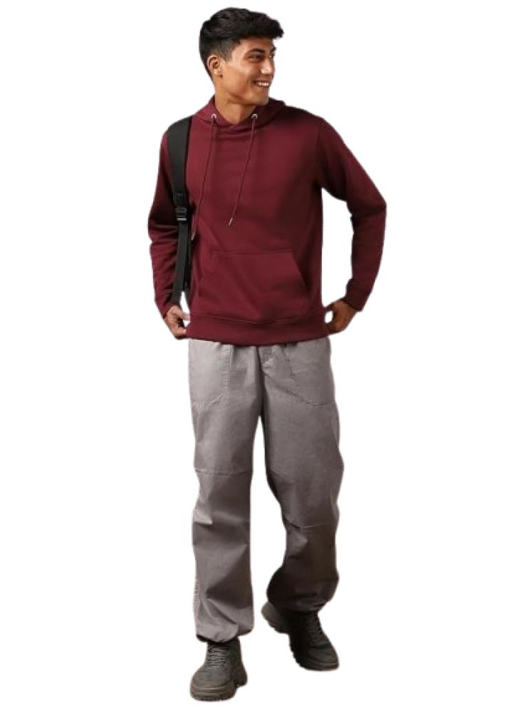     			Comio Fleece Hooded Men's Sweatshirt - Maroon ( Pack of 1 )