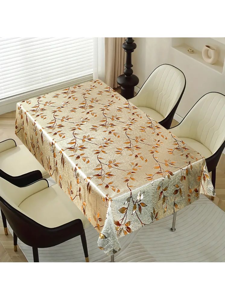     			Dakshya Industries Printed PVC 6 Seater Rectangle Table Cover ( 198 x 137 ) cm Pack of 1 Gold