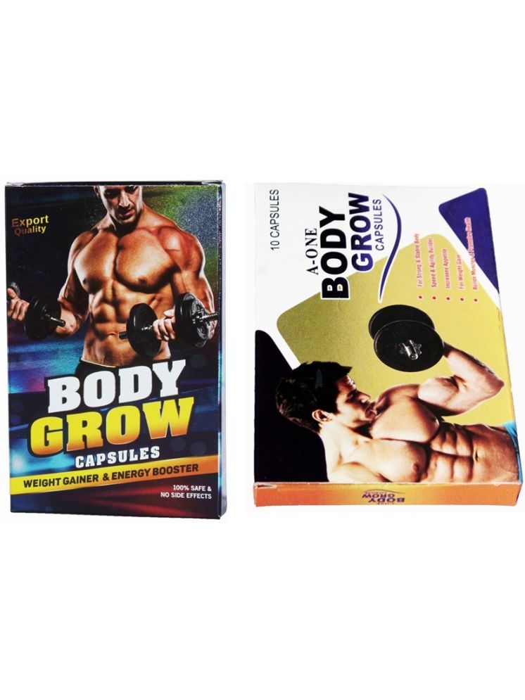     			Dr Chopra Body Grow Weight Gainer Cap10 no.s & G&G A-One Body Grow CAp 10 no.s Unflavoured Pack of 2