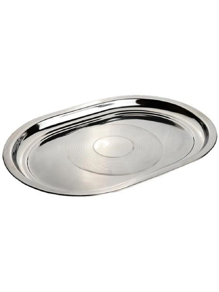     			Dynore Serving Tray Stainless Steel Serving Tray 550 ml Silver ( Set of 1 )