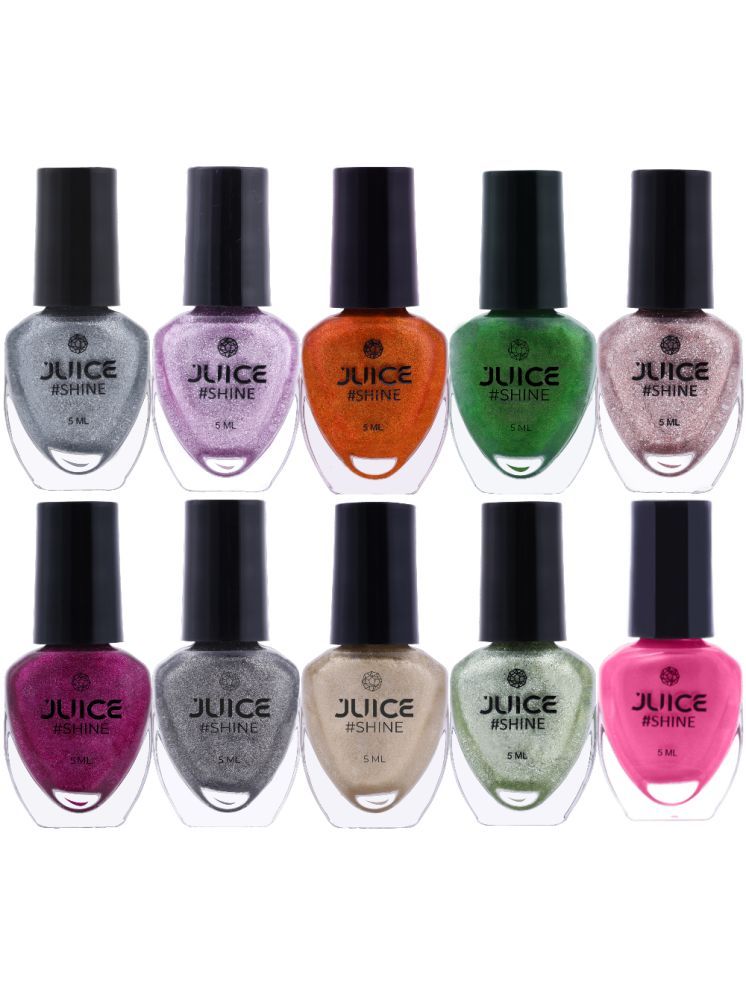     			Juice Multi Glossy Nail Polish 50 ( Pack of 10 )