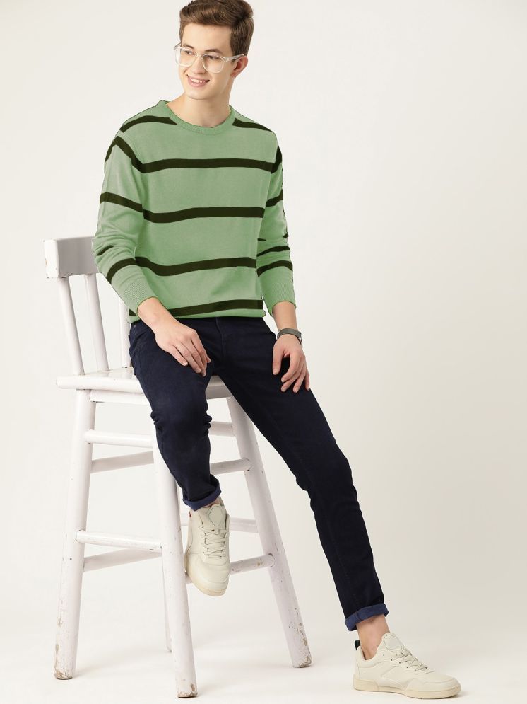     			Merriment Woollen Blend Round Neck Men's Full Sleeves Pullover Sweater - Green ( Pack of 1 )