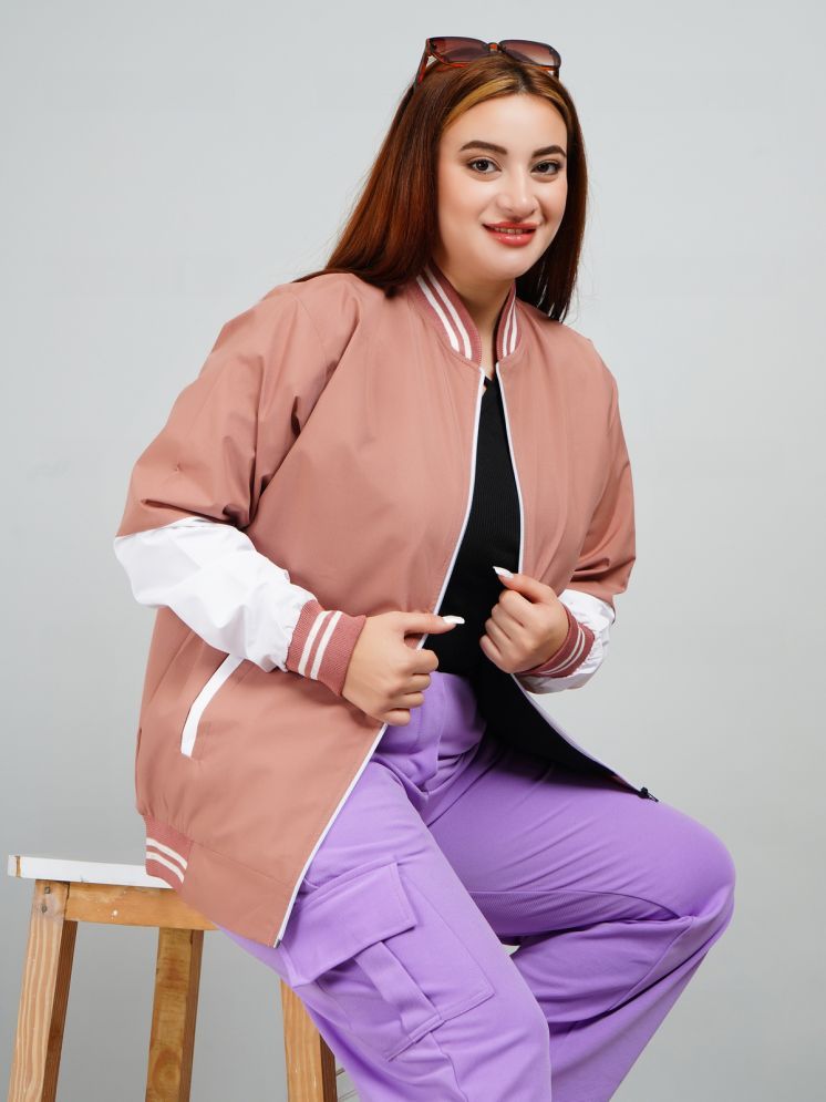     			PPTHEFASHIONHUB - Polyester Peach Bomber Jackets