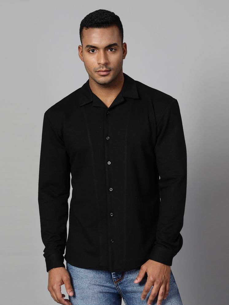     			Rigo 100% Cotton Slim Fit Solids Full Sleeves Men's Casual Shirt - Black ( Pack of 1 )