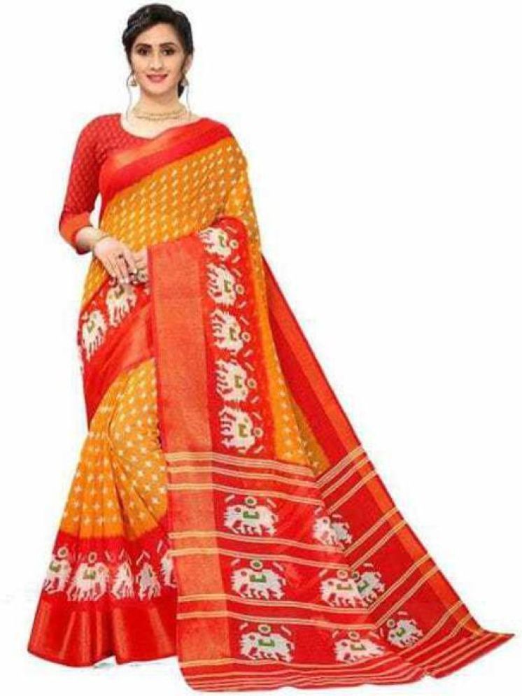     			Samai Cotton Silk Printed Saree With Blouse Piece - Multicolor2 ( Pack of 1 )