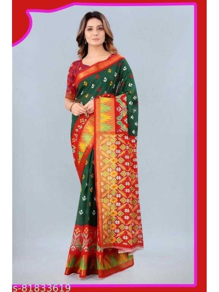     			Samai Cotton Silk Printed Saree With Blouse Piece - Multicolor8 ( Pack of 1 )