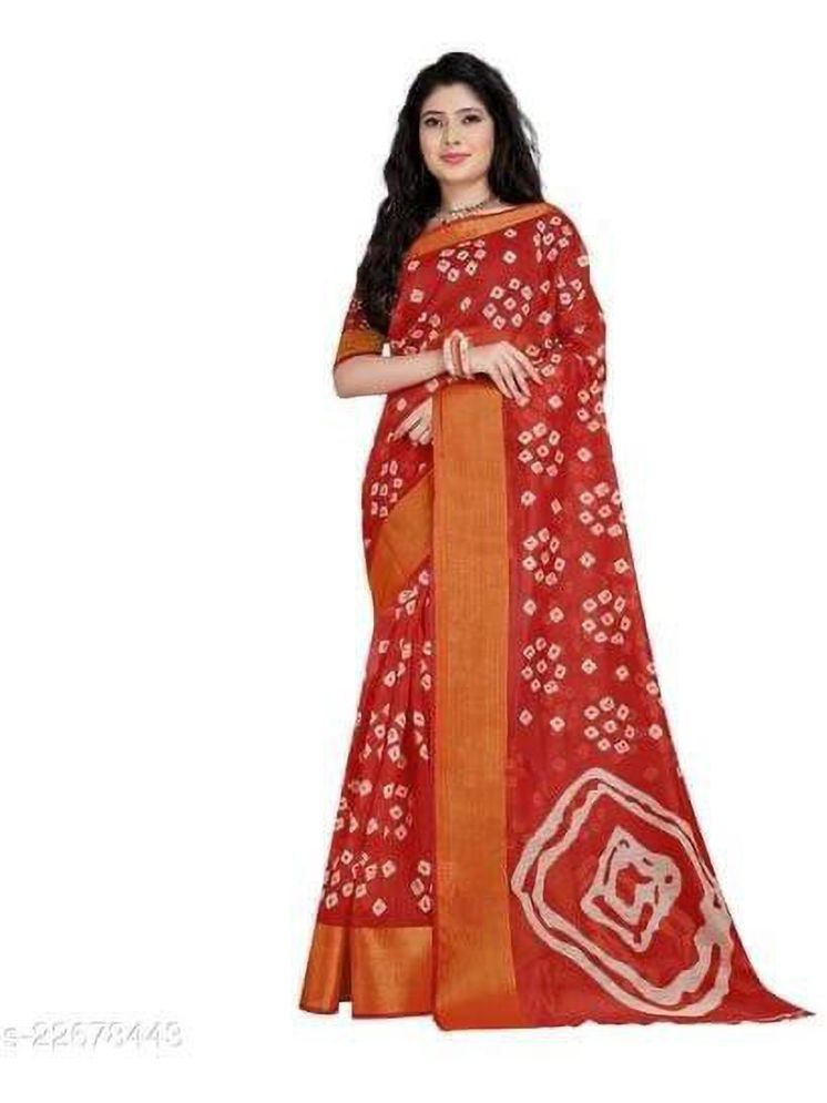     			Samai Cotton Silk Printed Saree With Blouse Piece - Multicolor ( Pack of 1 )