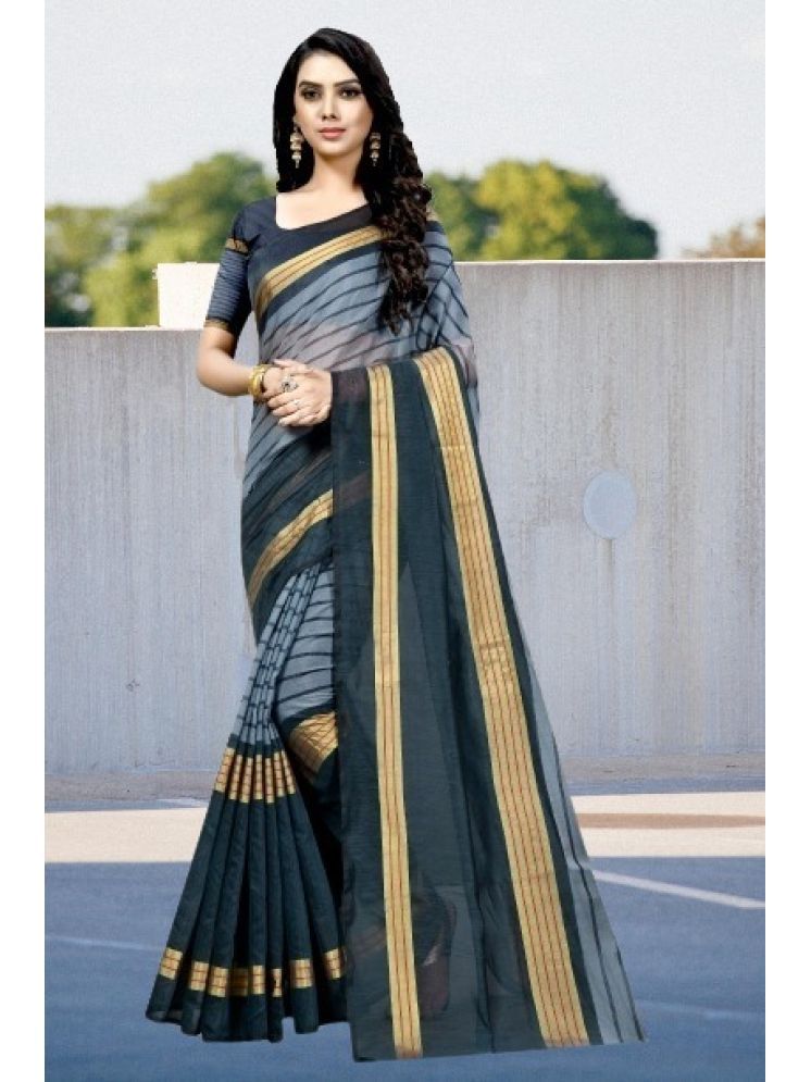     			Samai Cotton Silk Solid Saree With Blouse Piece - Grey ( Pack of 1 )