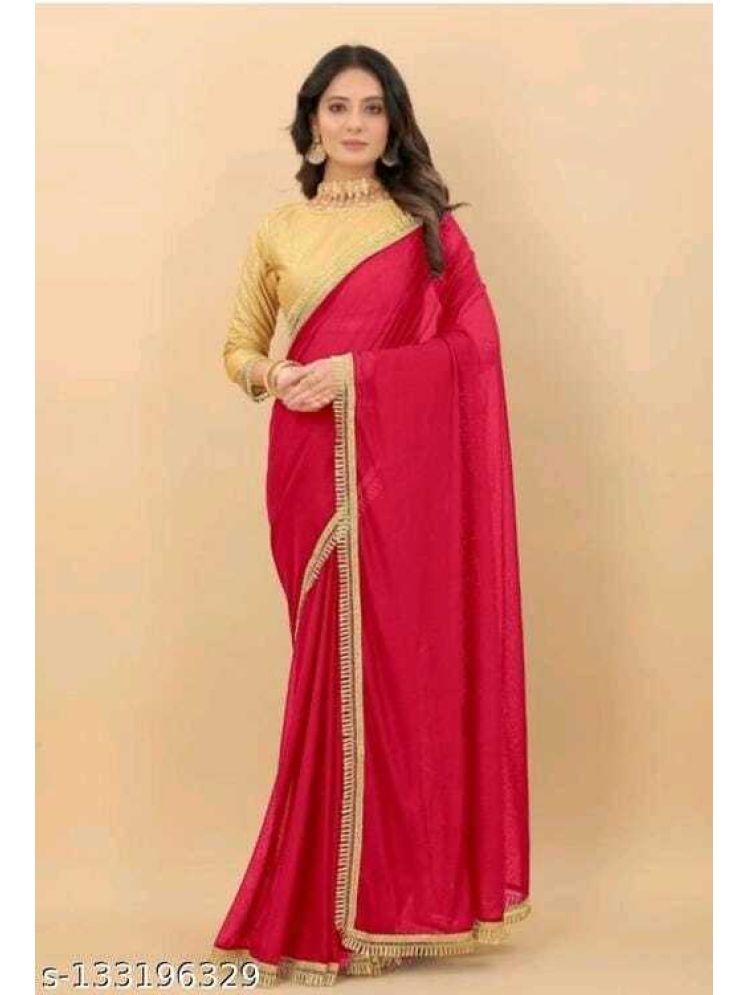     			Samai Georgette Solid Saree With Blouse Piece - Multicolor3 ( Pack of 1 )