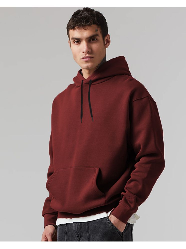     			clafoutis Fleece Hooded Men's Sweatshirt - Maroon ( Pack of 1 )