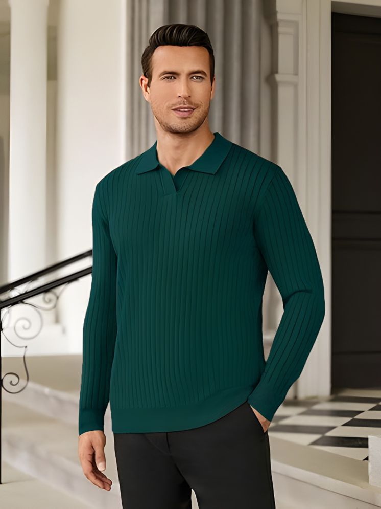     			tysort Woollen Blend Polo Collar Men's Full Sleeves Pullover Sweater - Green ( Pack of 1 )