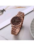 EEWHI Brown Metal Analog Womens Watch