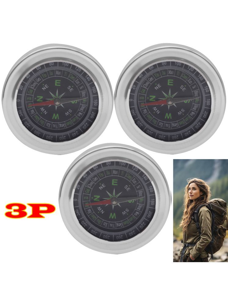     			3 Pieces 7cm Military Magnetic Compass