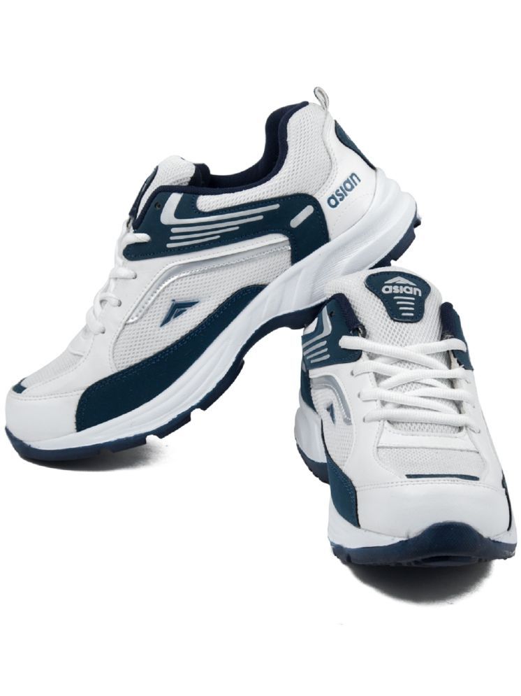     			ASIAN White Men's Sports Running Shoes