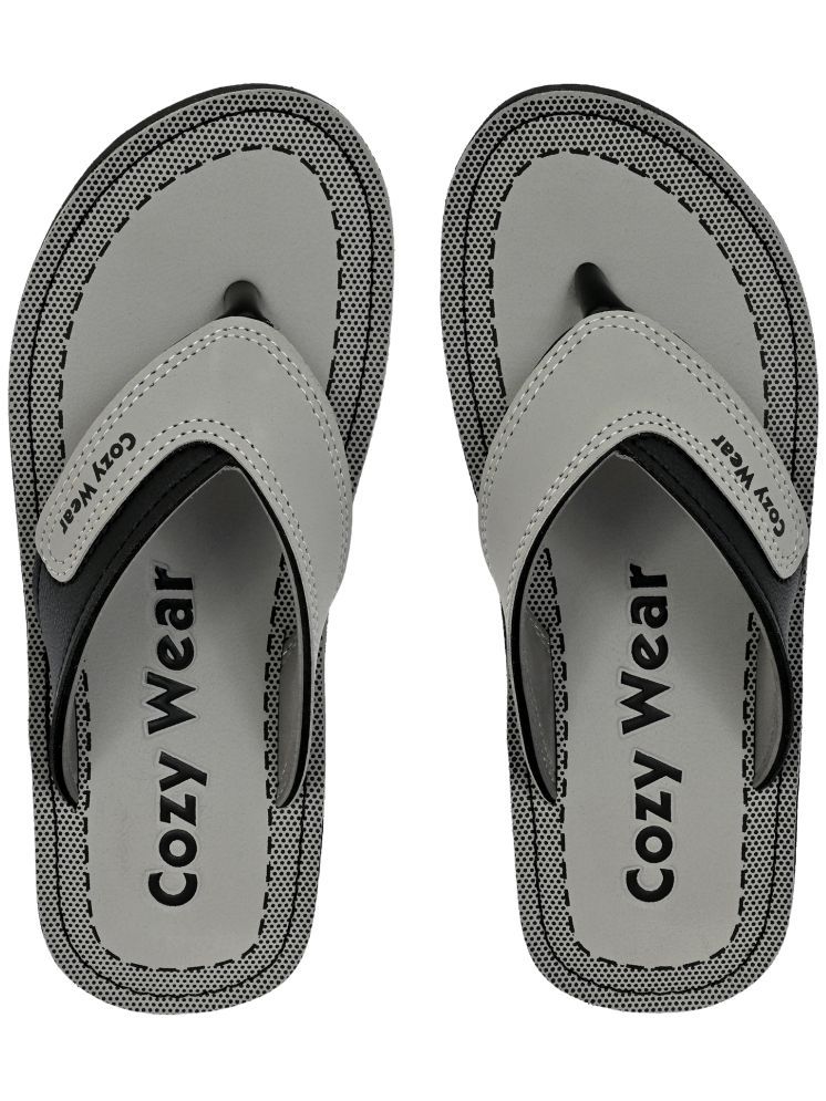     			Cozy Wear Grey Men's Thong Flip Flop