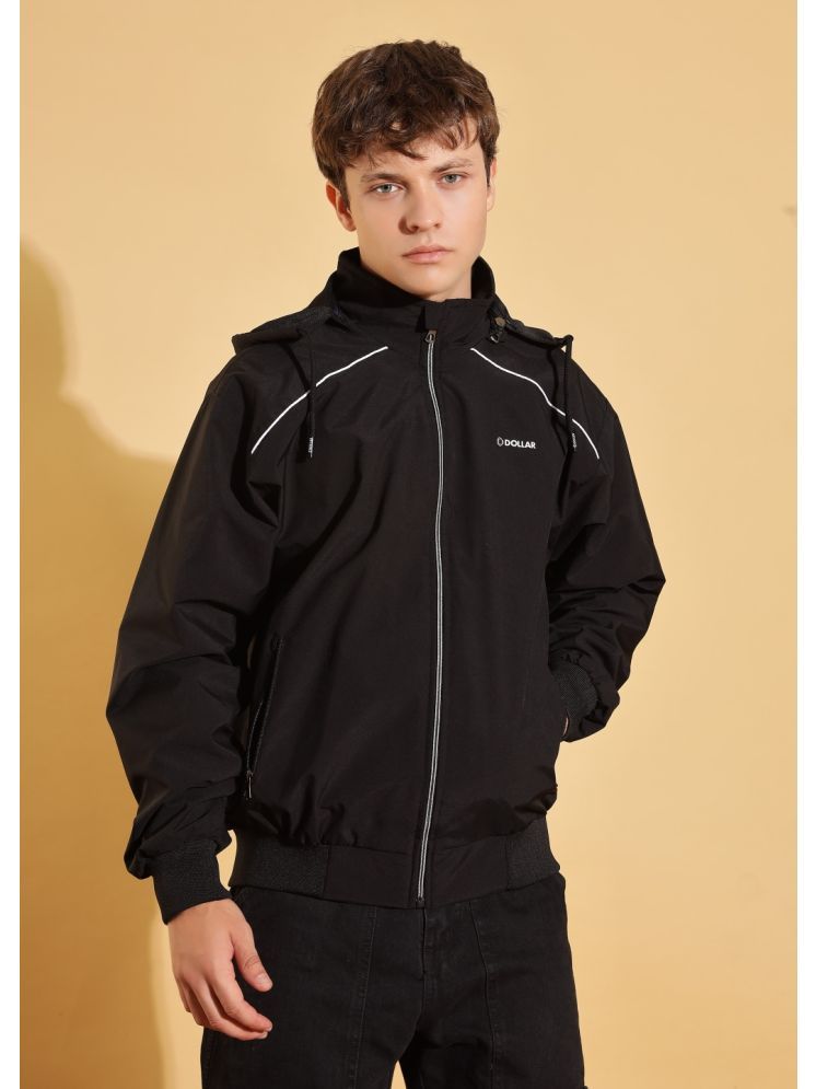     			Dollar Polyester Blend Men's Windcheater Jacket - Black ( Pack of 1 )