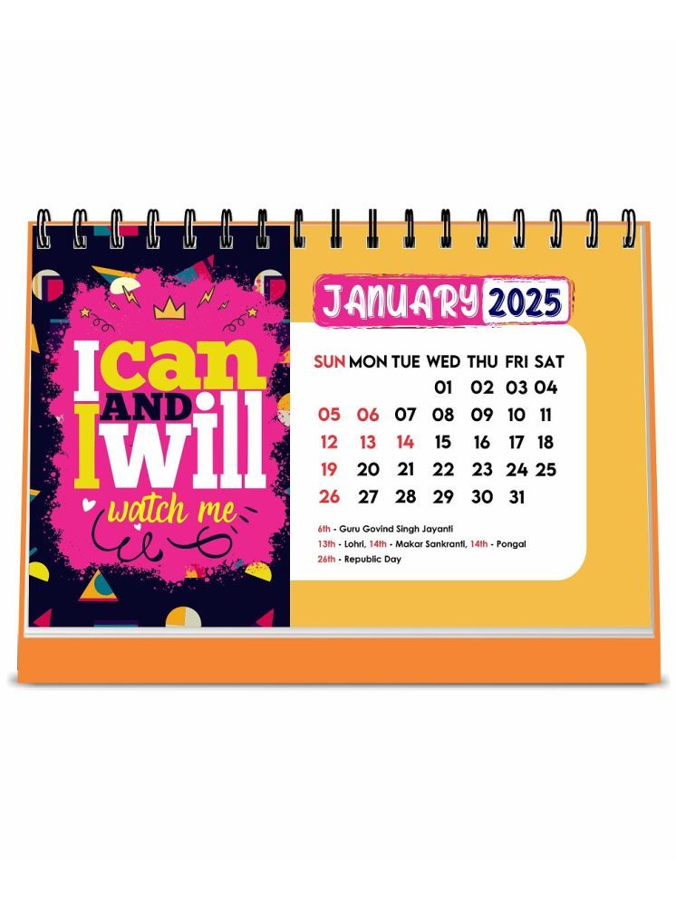     			Motivational Desk Calendar 2025 (22 x 15 cm), Table Calendar 2025, Desktop Calendar 2025, Inspirational Quotes Calendar 2025