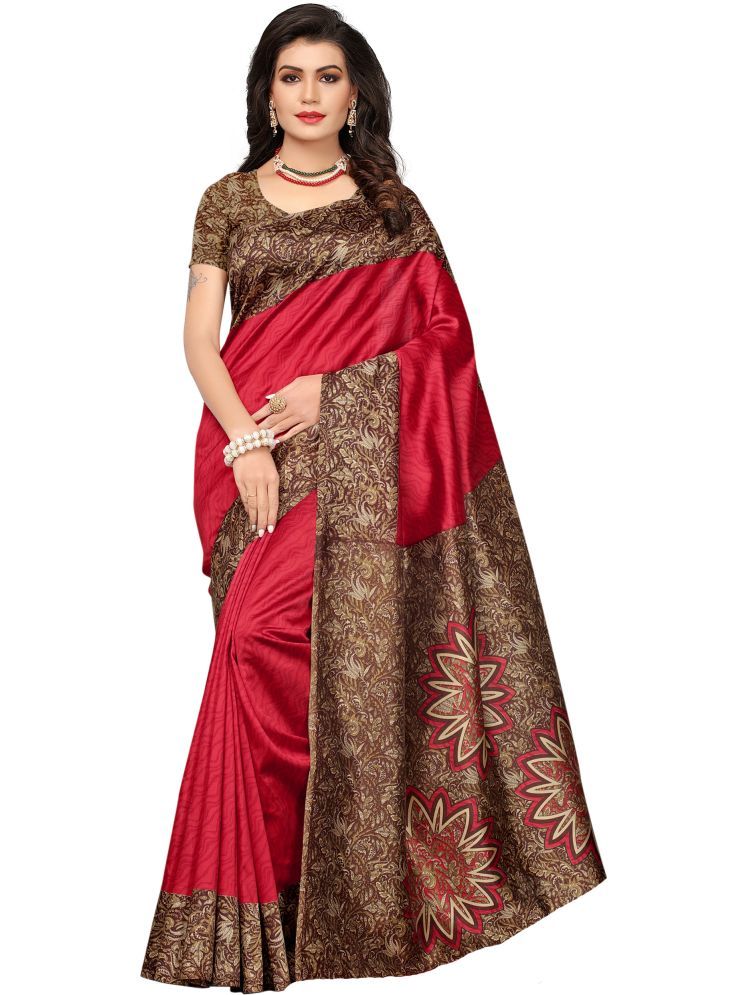     			Samai Cotton Silk Printed Saree With Blouse Piece - Multicolor2 ( Pack of 1 )