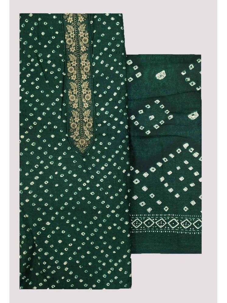     			Soul Essence Unstitched Woollen Embroidered Dress Material - Green ( Pack of 1 )