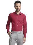 IVOC Cotton Blend Slim Fit Full Sleeves Men's Formal Shirt - Maroon ( Pack of 1 )