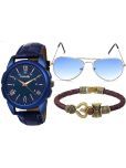 howdy Blue Leather Analog Men's Watch