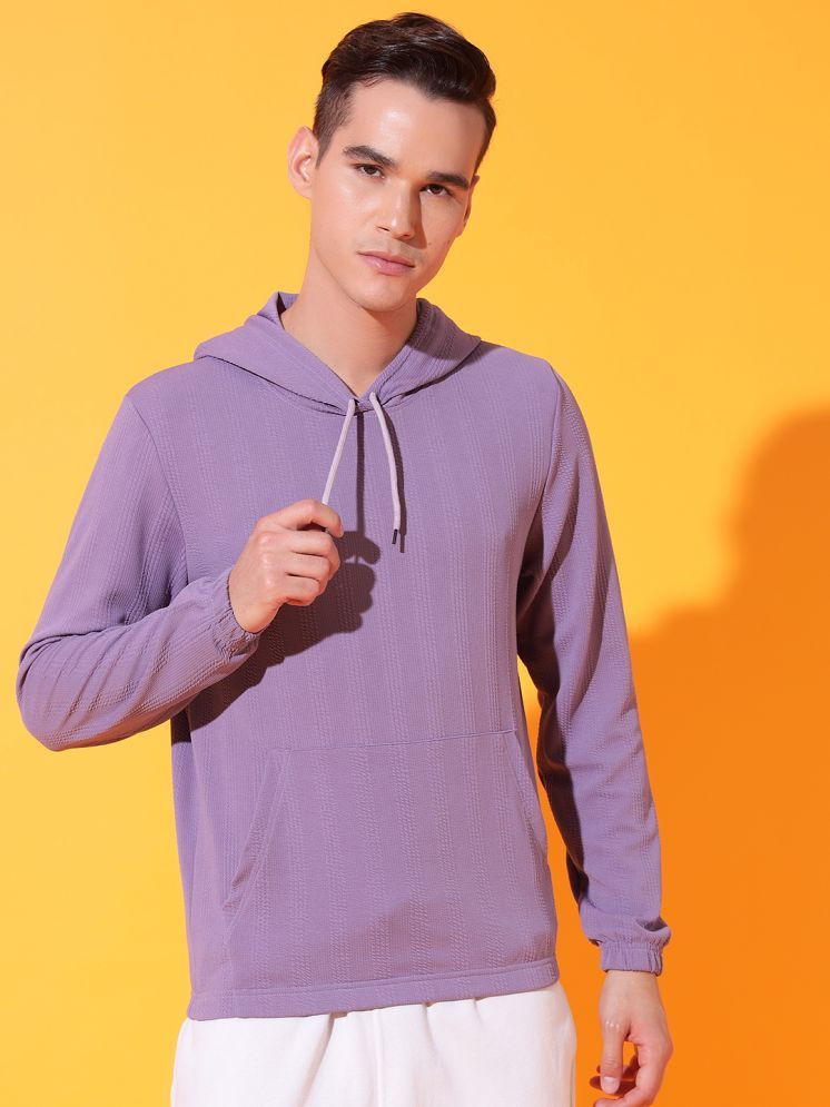     			ATIGIANO APPAREL Polyester Hooded Men's Sweatshirt - Purple ( Pack of 1 )