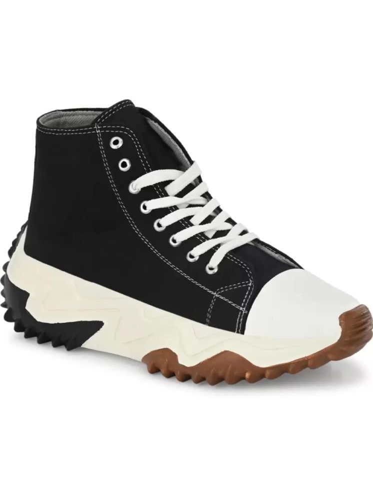     			Brainer Black Men's High Tops Shoes