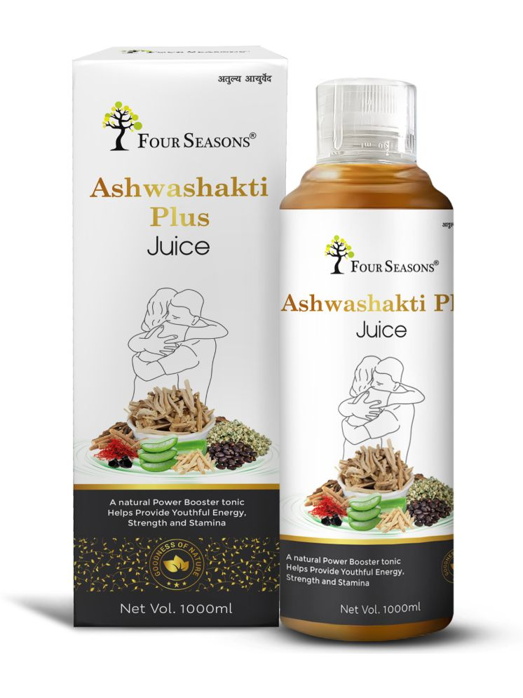     			Four Seasons Testo Booster Shakti Plus Juice 1000ml | For Men & Women - with 10 Ayurvedic Herbs - Shilajit, Ashwagandha, Safed Musli, & Kesar - Improve Muscle Strength, Stamina & Performance