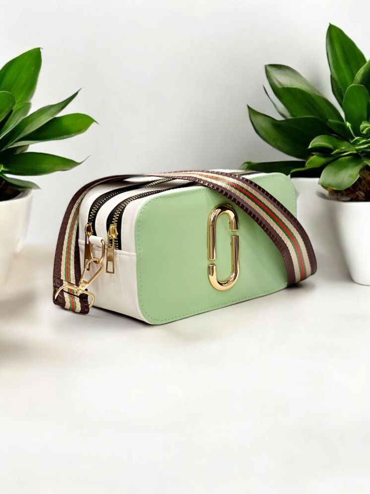     			Jazzberry Sea Green PU Sling Bag