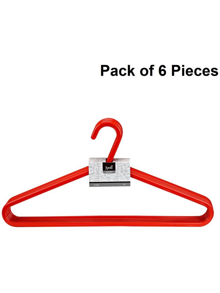     			Jyoti Plastic Standard Clothes Hangers ( Pack of 6 )