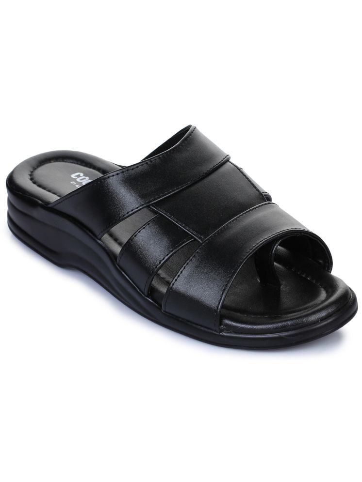     			Liberty Black Men's Leather Slipper