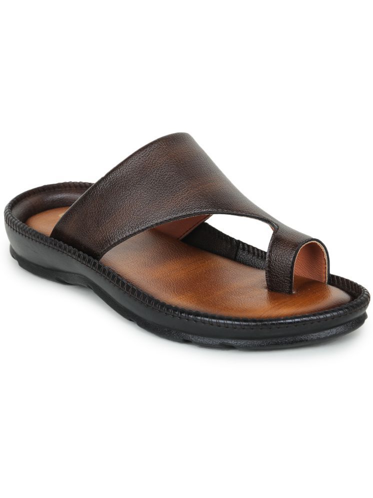     			Liberty Brown Men's Leather Slipper