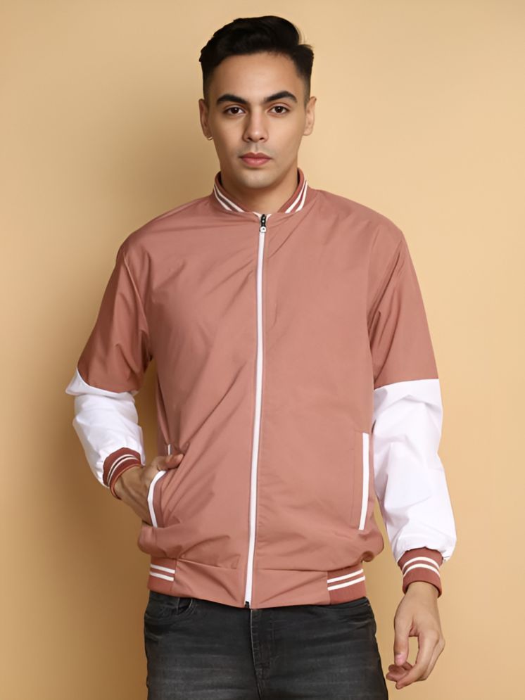     			PLUS PARADISE Polyester Men's Windcheater Jacket - Peach ( Pack of 1 )