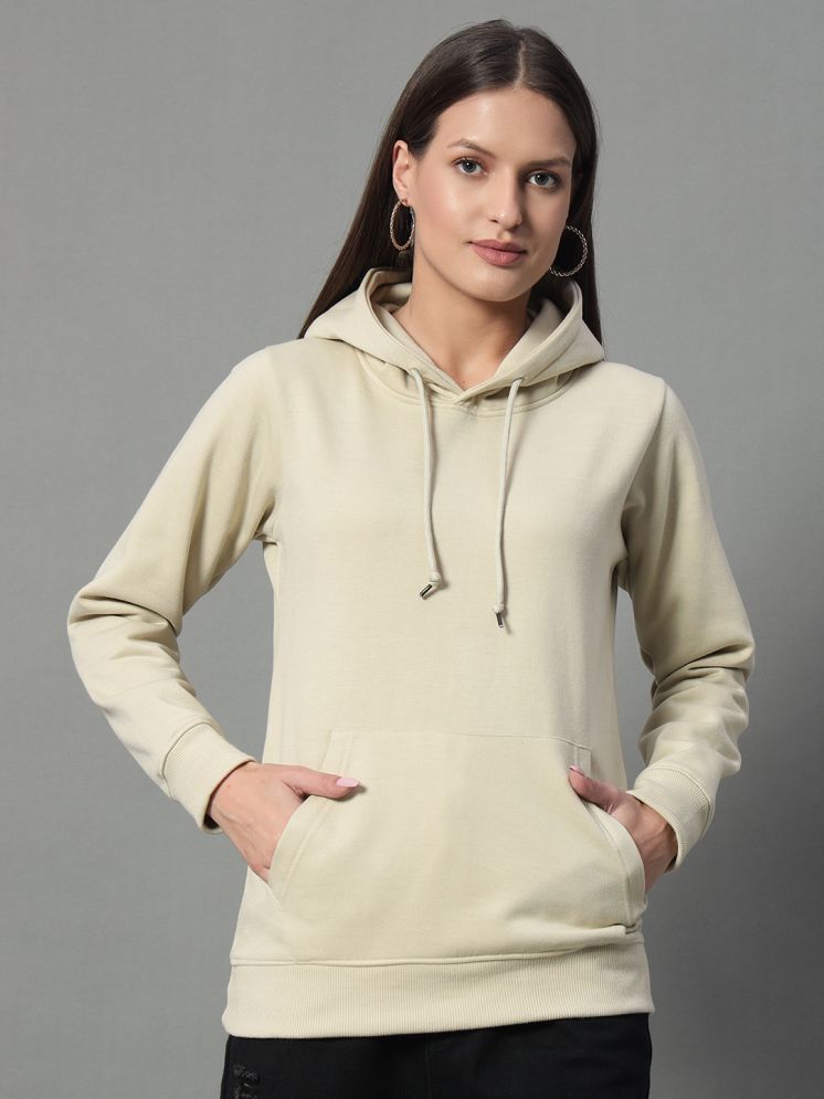     			Riss Cotton Blend Women's Hooded Sweatshirt ( Beige )